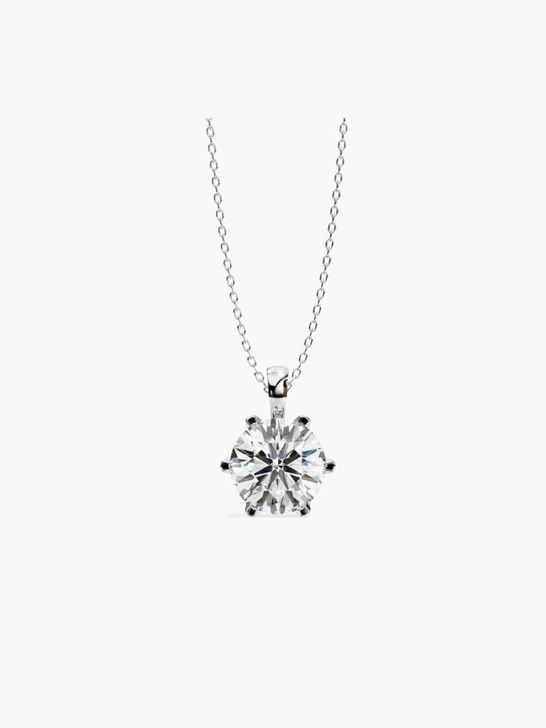 Sterling Silver Plated With Certified Lab Grown Diamond 1.00Cts | Pendants For Women/Girls | Vsp0007R100 : VSP0007R100_SWL