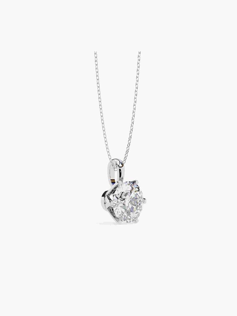 Sterling Silver Plated With Certified Lab Grown Diamond 1.00Cts | Pendants For Women/Girls | Vsp0007R100 : VSP0007R100_SWL