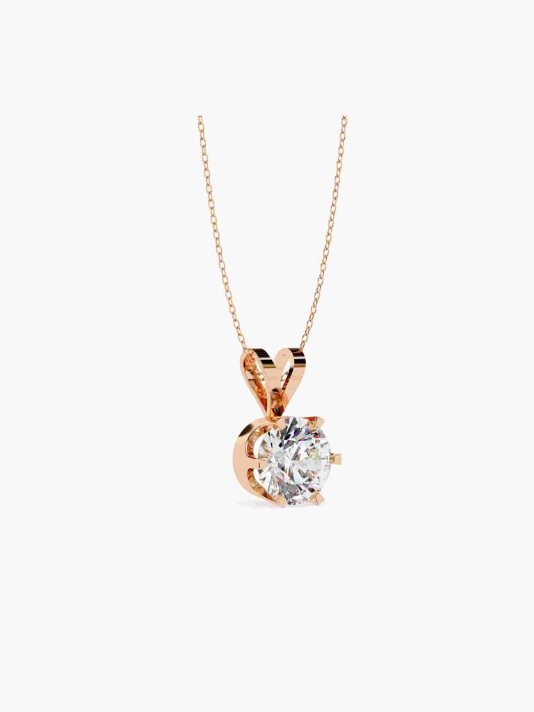 Sterling Silver Plated With Certified Lab Grown Diamond 1.00Cts | Pendants For Women/Girls | Vsp0009R100 : VSP0009R100_SRL