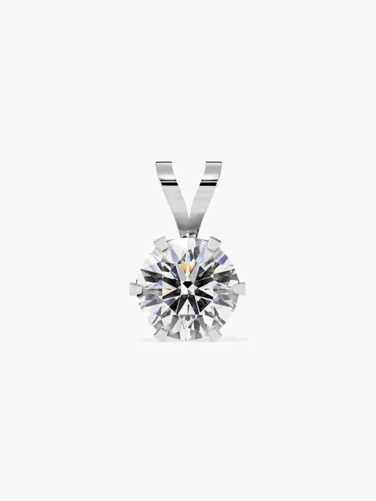 Sterling Silver Plated With Certified Lab Grown Diamond 1.00Cts | Pendants For Women/Girls | Vsp0009R100 : VSP0009R100_SWL