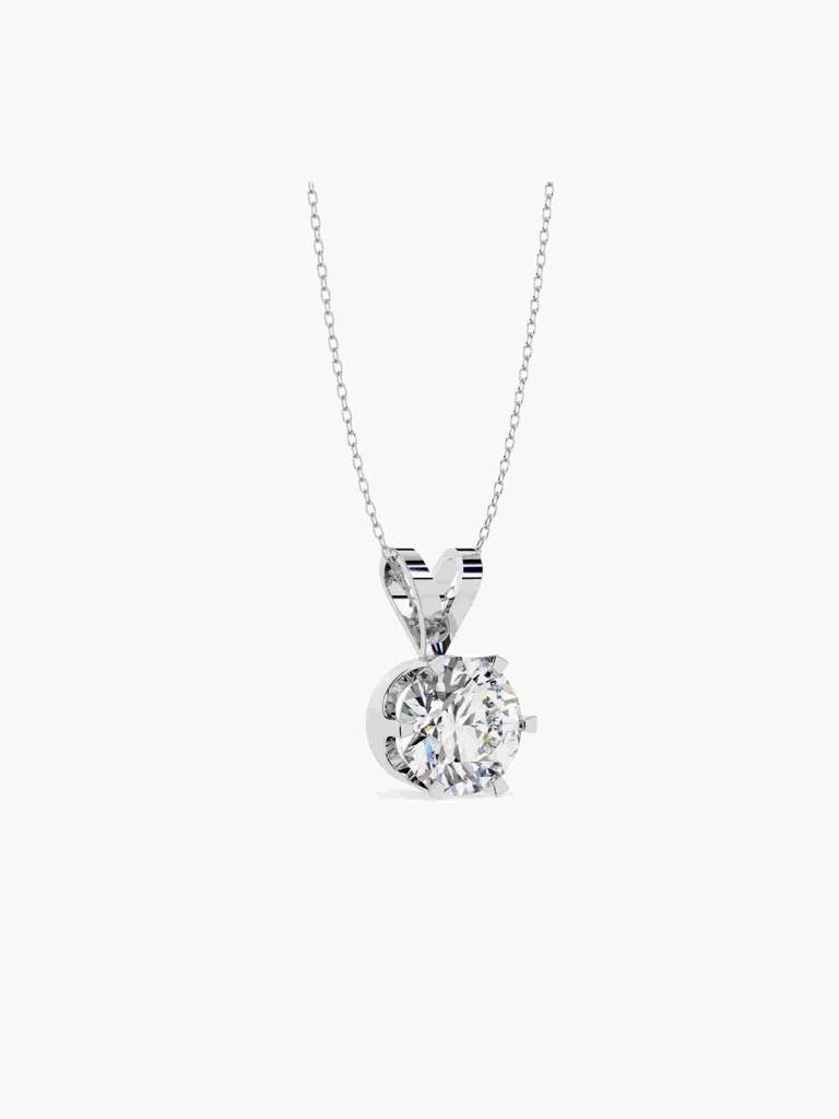 Sterling Silver Plated With Certified Lab Grown Diamond 1.00Cts | Pendants For Women/Girls | Vsp0009R100 : VSP0009R100_SWL