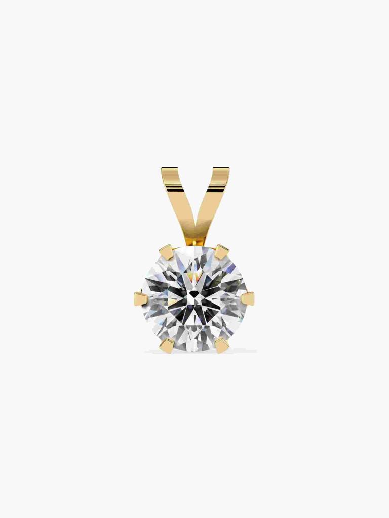 Sterling Silver Plated With Certified Lab Grown Diamond 1.00Cts | Pendants For Women/Girls | Vsp0009R100 : VSP0009R100_SYL