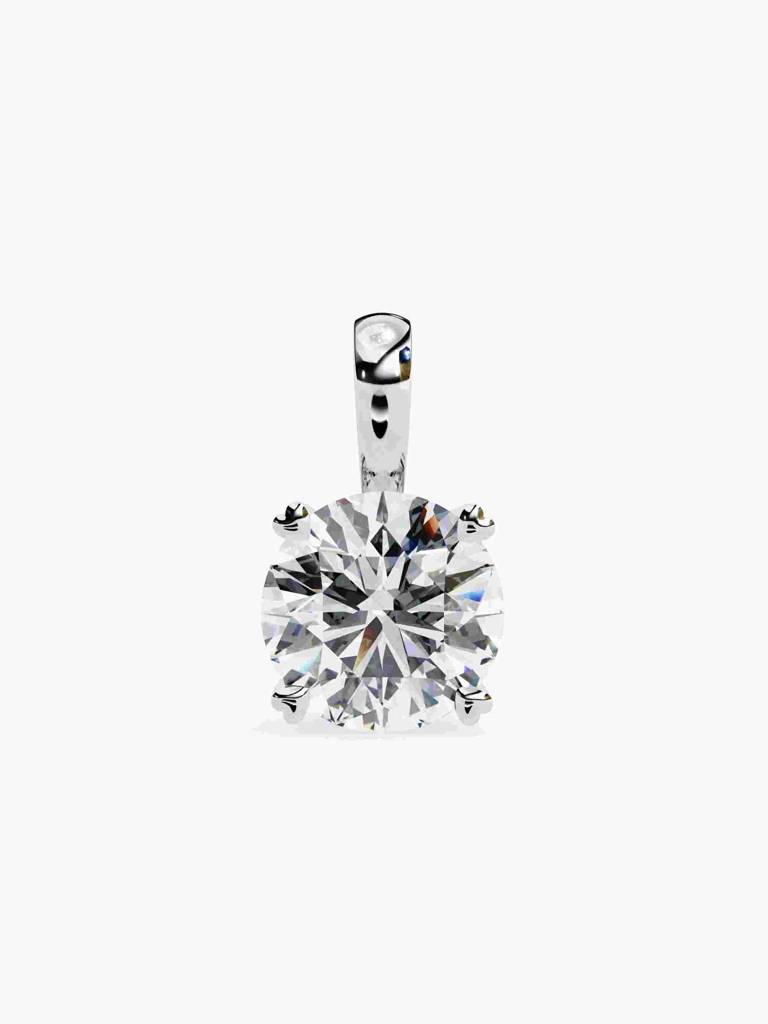 Sterling Silver Plated With Certified Lab Grown Diamond 1.00Cts | Pendants For Women/Girls | Vsp0017R100 : VSP0017R100_SWL