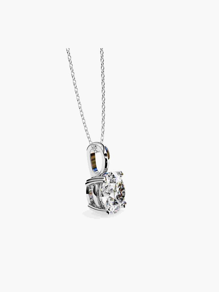 Sterling Silver Plated With Certified Lab Grown Diamond 1.00Cts | Pendants For Women/Girls | Vsp0017R100 : VSP0017R100_SWL