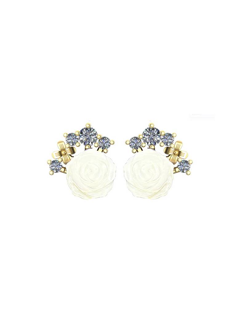 Bloom 0.45 Carat Diamond Earrings : VYE25