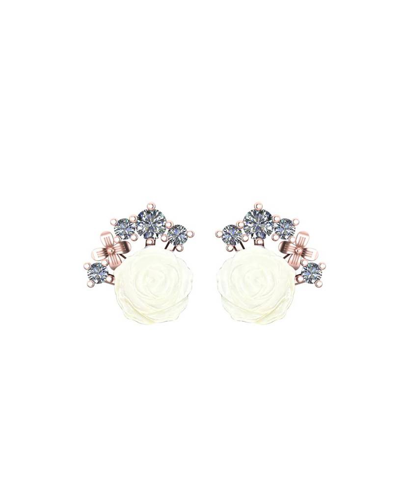 Bloom 0.45 Carat Diamond Earrings : VYE25