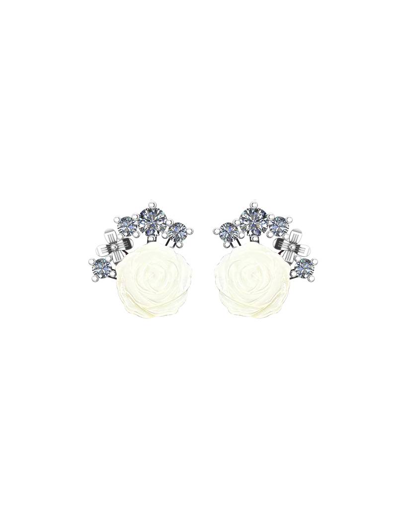 Bloom 0.45 Carat Diamond Earrings : VYE25