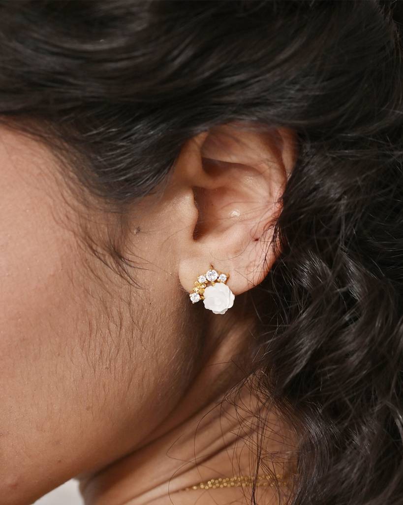 Bloom 0.45 Carat Diamond Earrings : VYE25