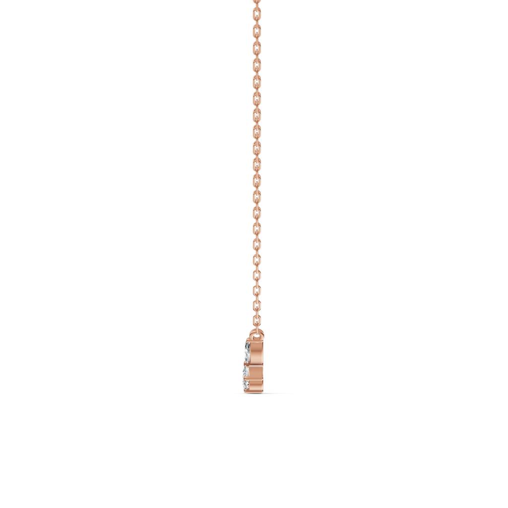 14K Rose Gold Marquise Petal Diamond Chain : W-CH0000098-14K-RS