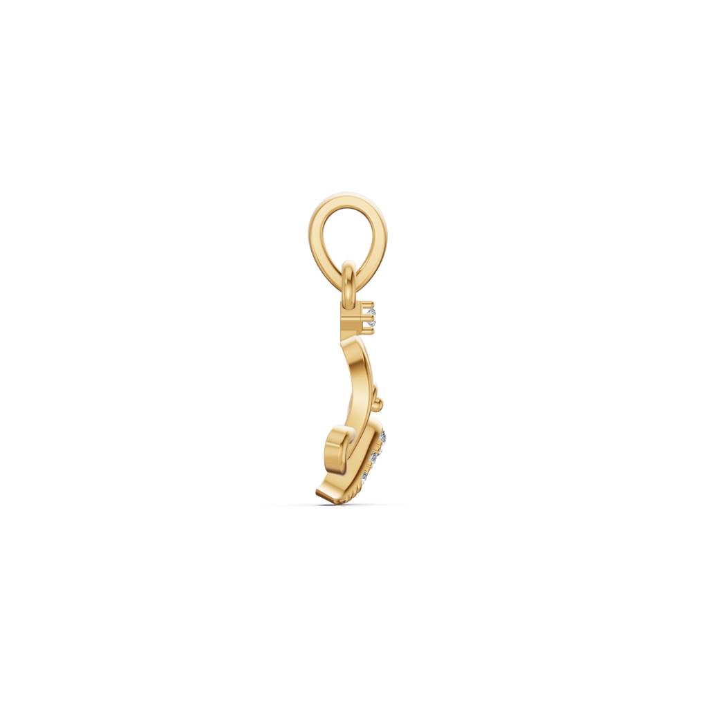 14K Yellow Gold Delicate Butterfly Diamond Pendant : W-PD0000112-14K-YL