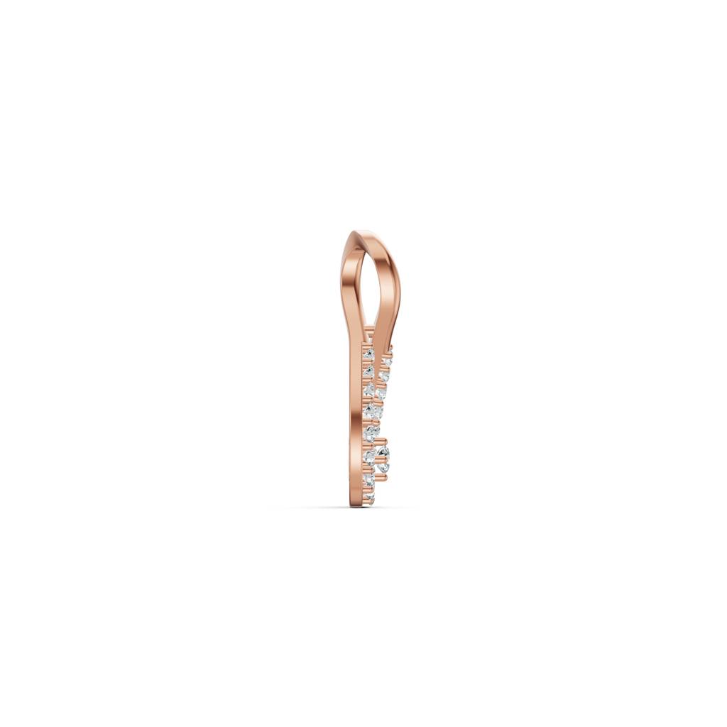 14K Rose Gold Infinity Drop Diamond Pendant : W-PD0000137-14K-RS