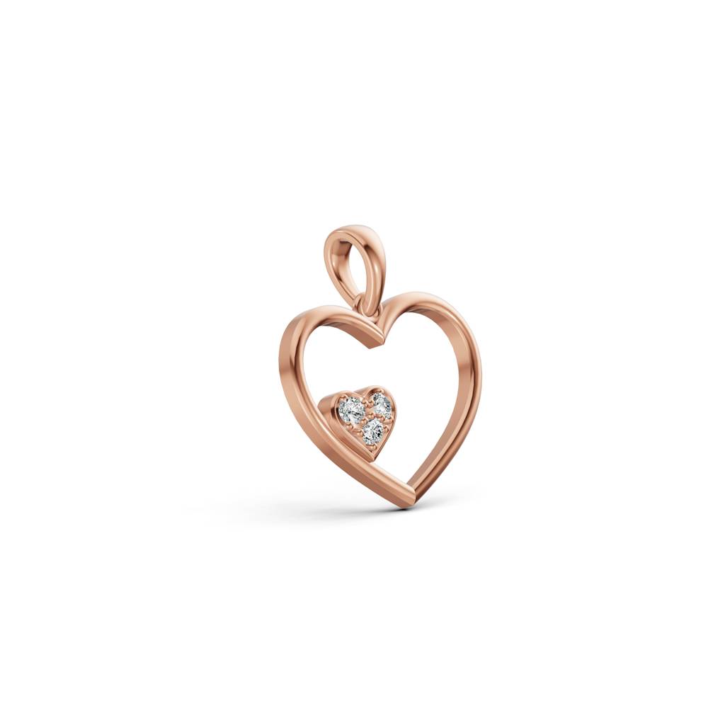 Subtle Pave Diamond Pendant : W-PD0000405-14K-RS