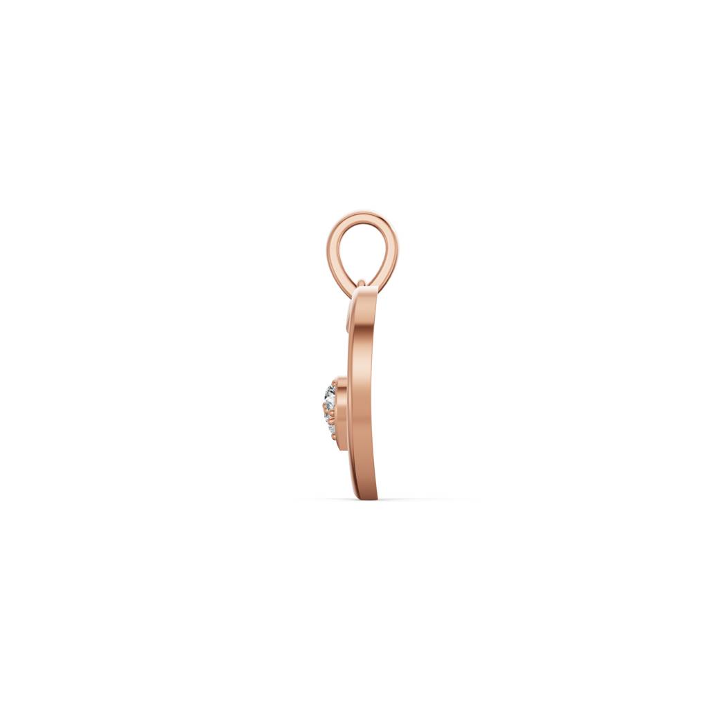 Subtle Pave Diamond Pendant : W-PD0000405-14K-RS