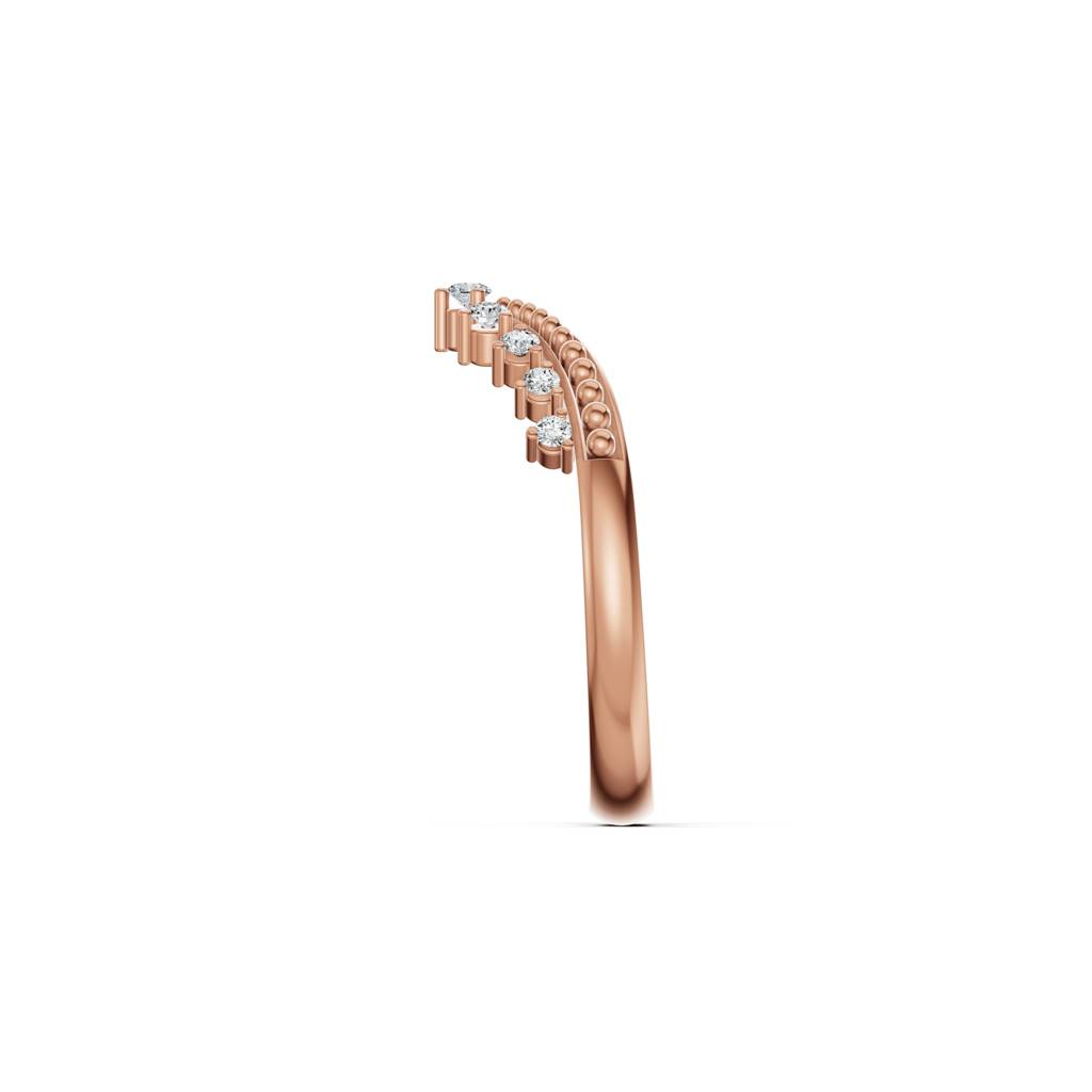 14K Rose Gold Tiara Diamond Ring : W-RI0001081-14K-RS-14