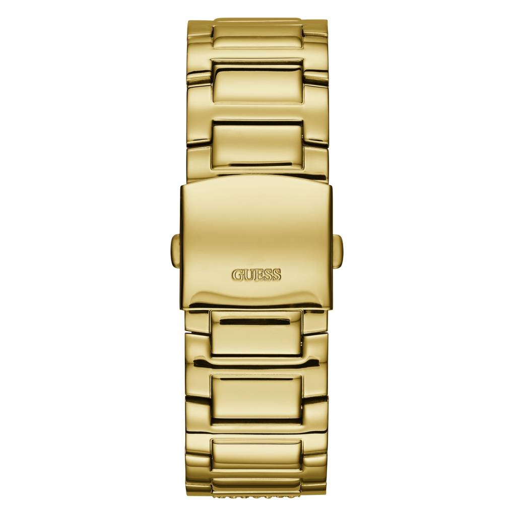 Guess Round 48Mm Champagne Dial Analog Men Watch - W0799G2 : W0799G2