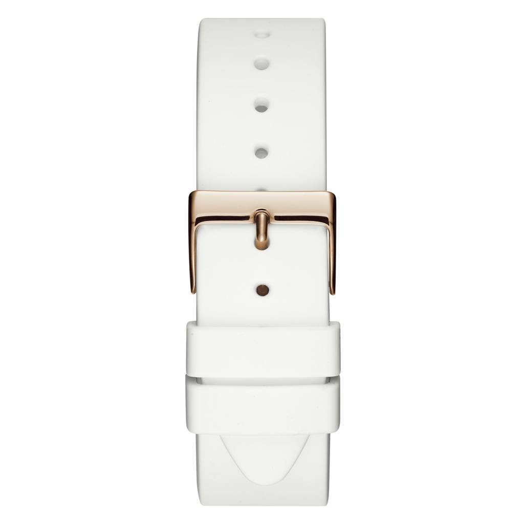 Guess Round 40Mm White Dial Analog Women Watch - W0911L5 : W0911L5