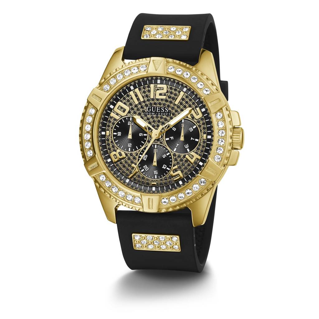 Guess Round 48Mm Black Dial Analog Men Watch - W1132G1 : W1132G1