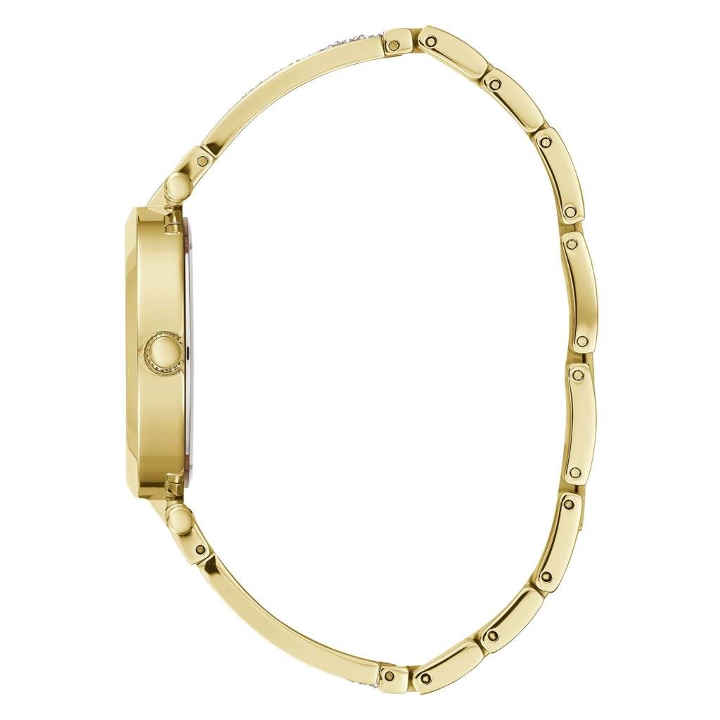 Guess Round 37Mm Champagne Dial Analog Women Watch - W1288L2 : W1288L2