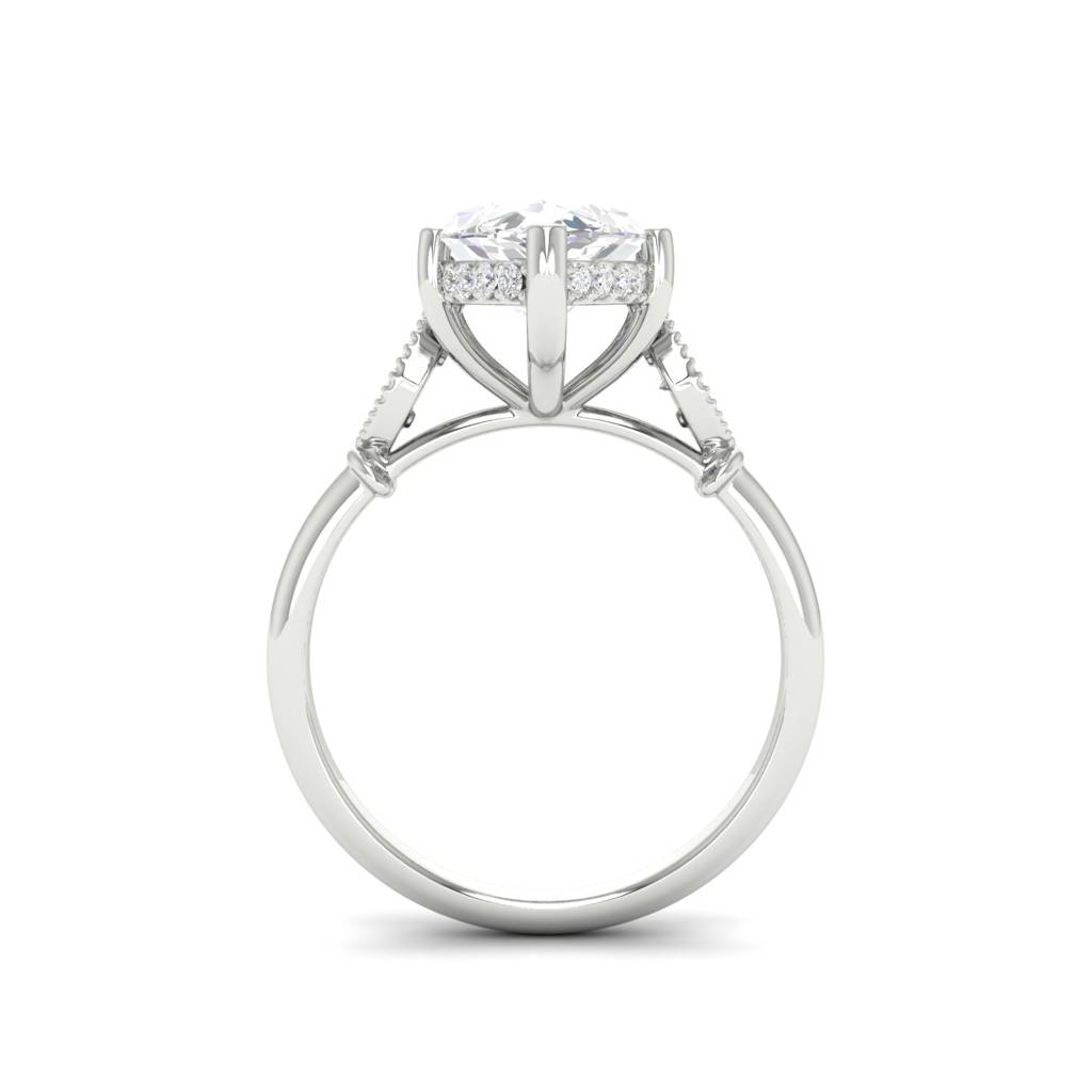 4Ct Marquise Cut Moissanite Engagement Ring 14K Gold Plated : FJ_016