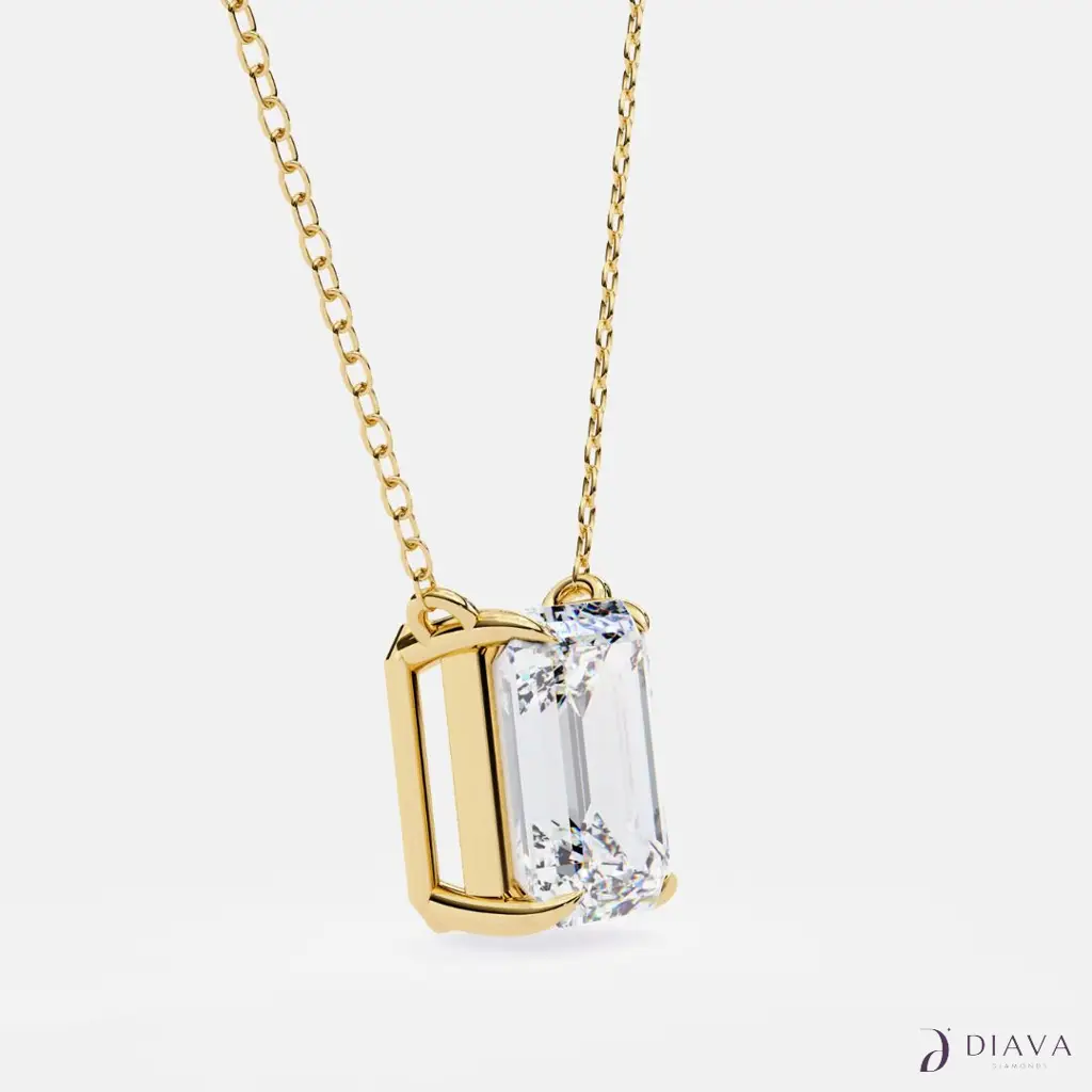 Classic Emerald Solitaire Pendant : ClassicEmeraldSolitairePendant