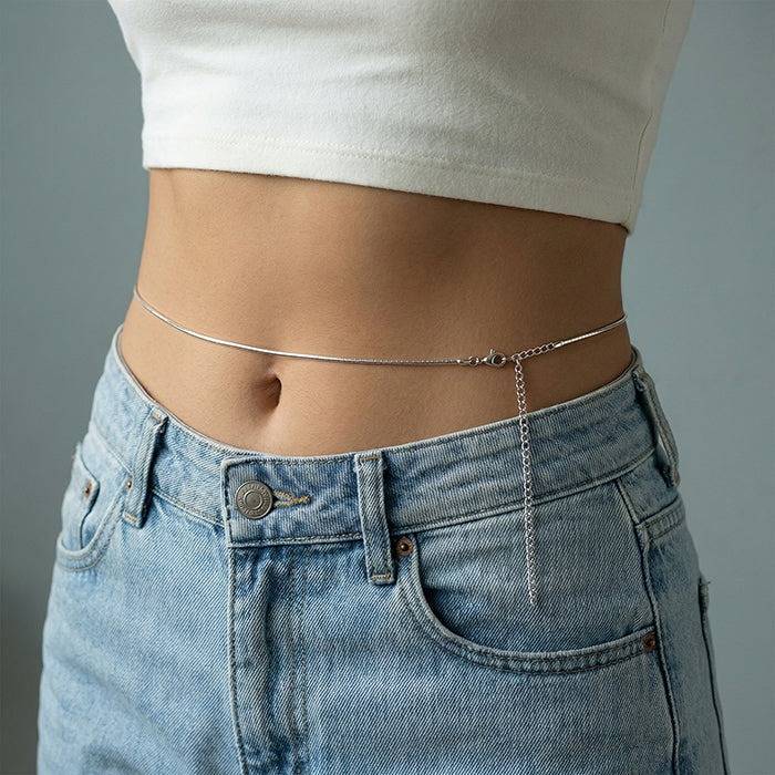 925 Silver Venetian Box Waist Chain|Waist Chains For Women & Girls | With Certificate Of Authenticity And 925 Stamp | : WCH014