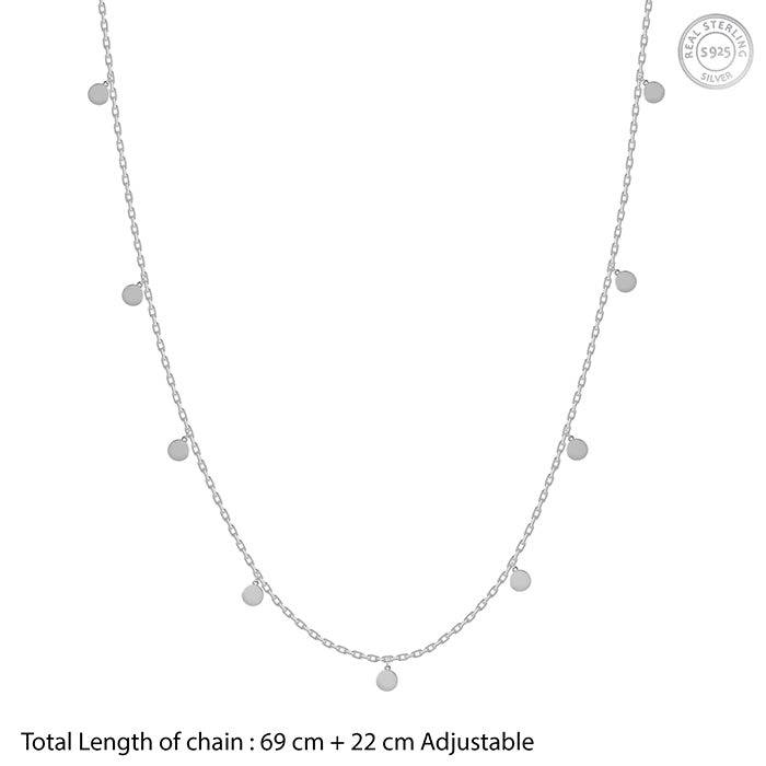 925 Silver Disc Charm Waist Chain|Waist Chains For Women & Girls | With Certificate Of Authenticity And 925 Stamp | 6 : WCH017