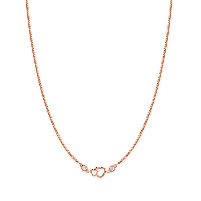 925 Silver Rose Gold Roselle Heart Waist Chain|Waist Chains For Women & Girls | With Certificate Of Authenticity And 9 : WCH07