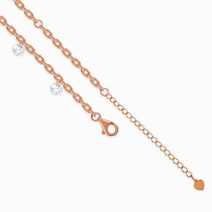 925 Silver Rose Gold Rosara Gleam Waist Chain|Waist Chains For Women & Girls | With Certificate Of Authenticity And 92 : WCH08