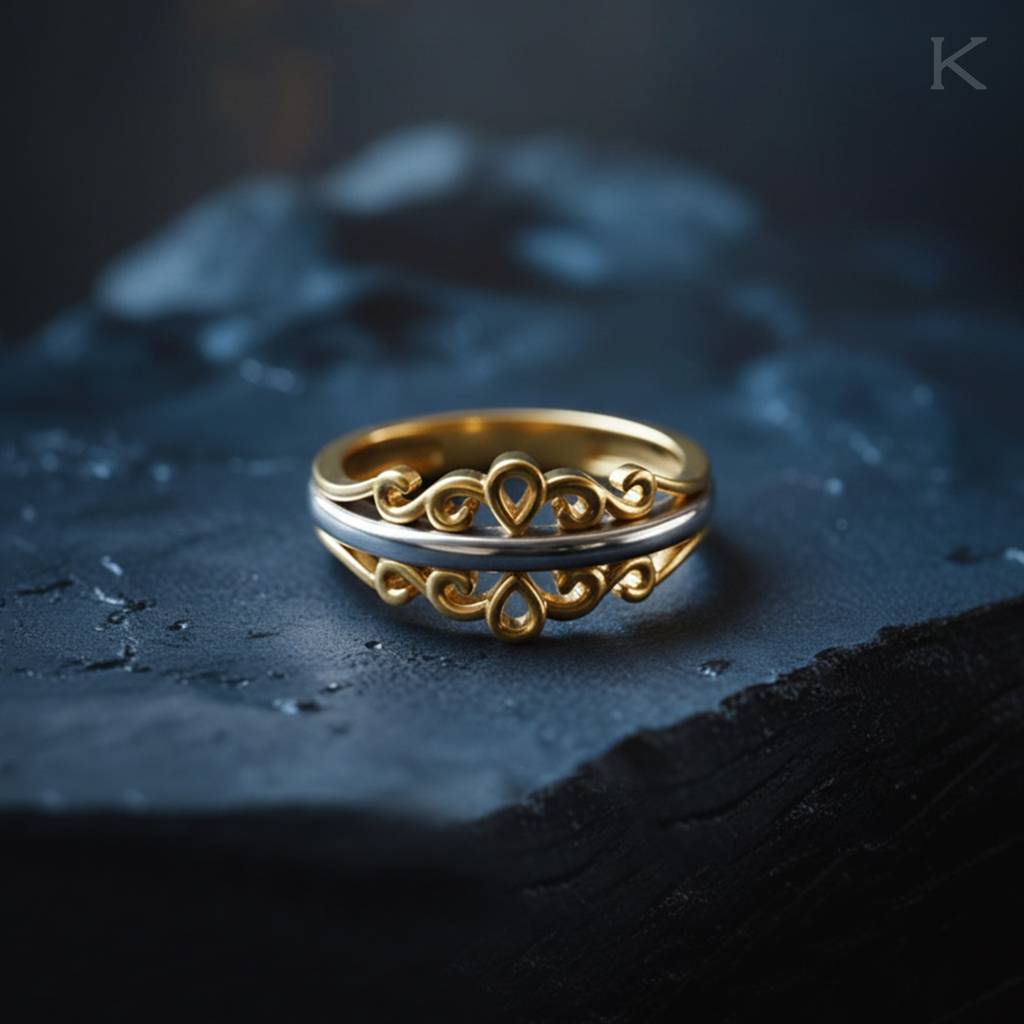Aurora Filigree Gold Ring : WG10107