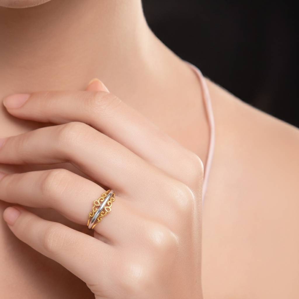 Aurora Filigree Gold Ring : WG10107