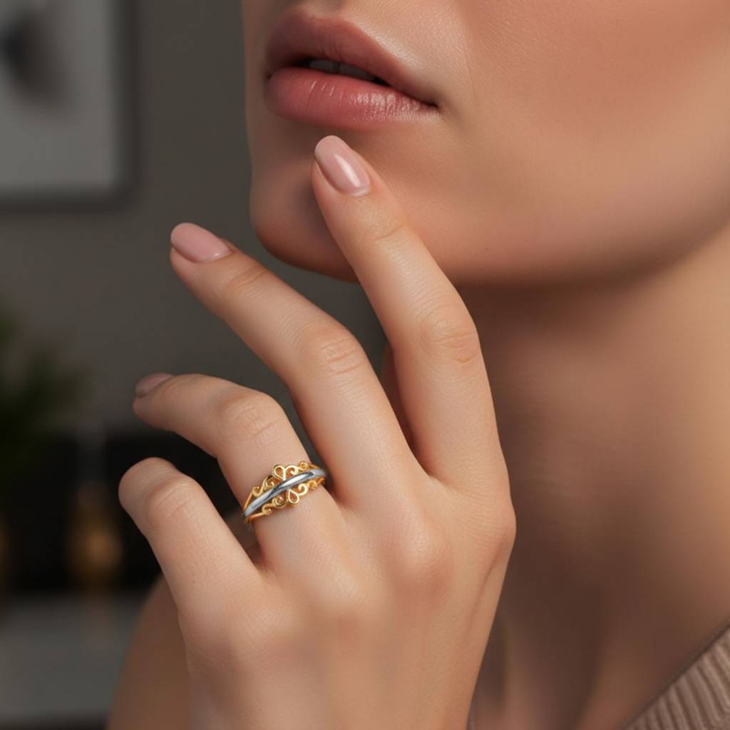 Aurora Filigree Gold Ring : WG10107