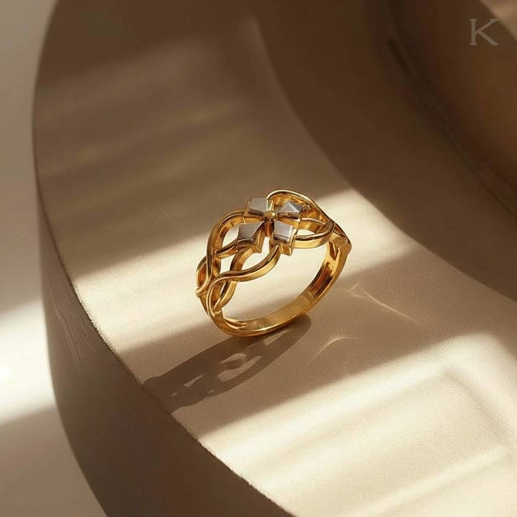 Floral Entwine Gold Ring : WG10118