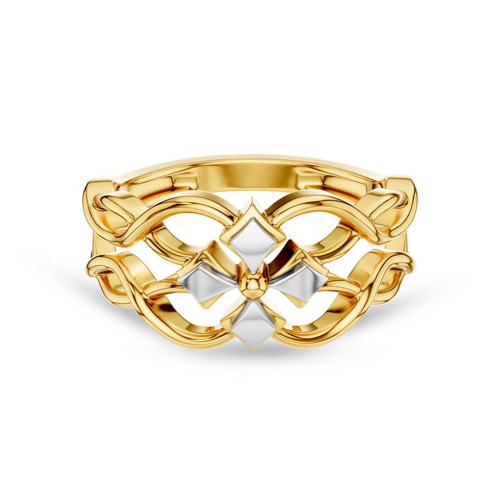 Floral Entwine Gold Ring : WG10118