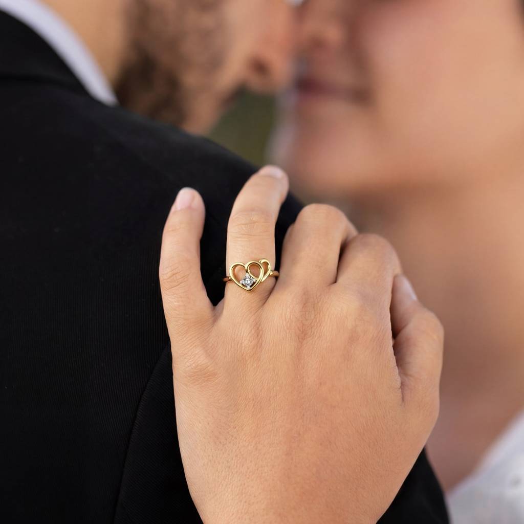 Heart Fusion Gold Ring : WG10121