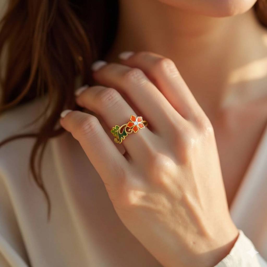 Vine Bloom Gold Ring : WG10134