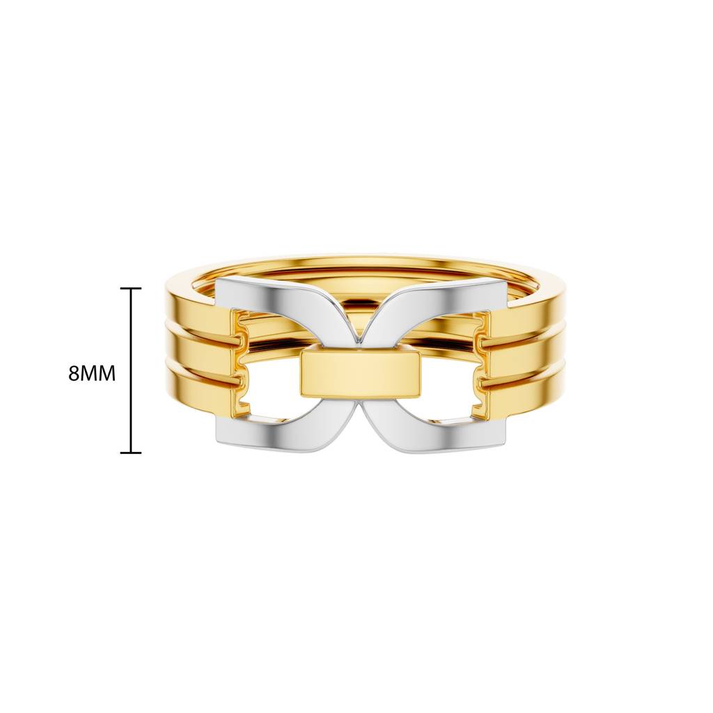 Dualuxe Interlock Gold Band : WG10169