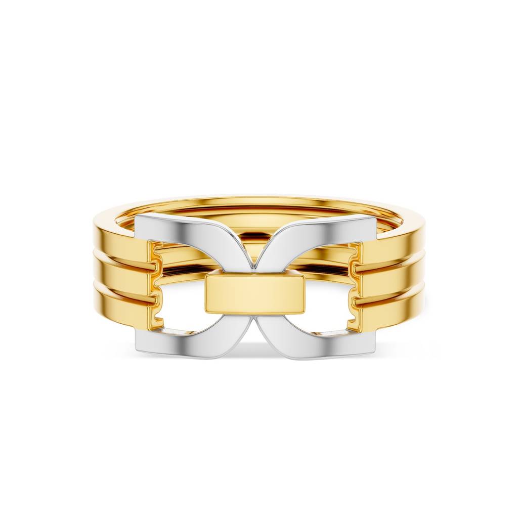 Dualuxe Interlock Gold Band : WG10169