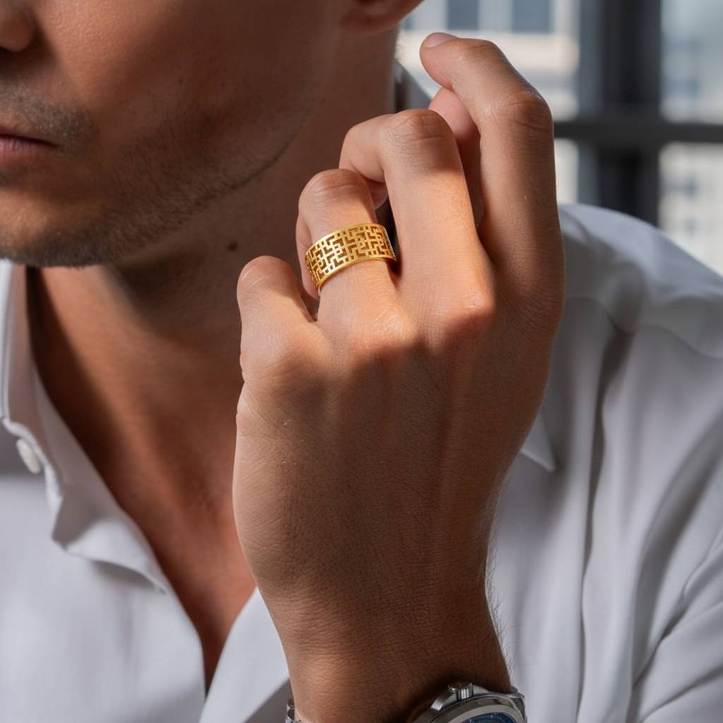 Boldora Gold Band Ring : WG90001