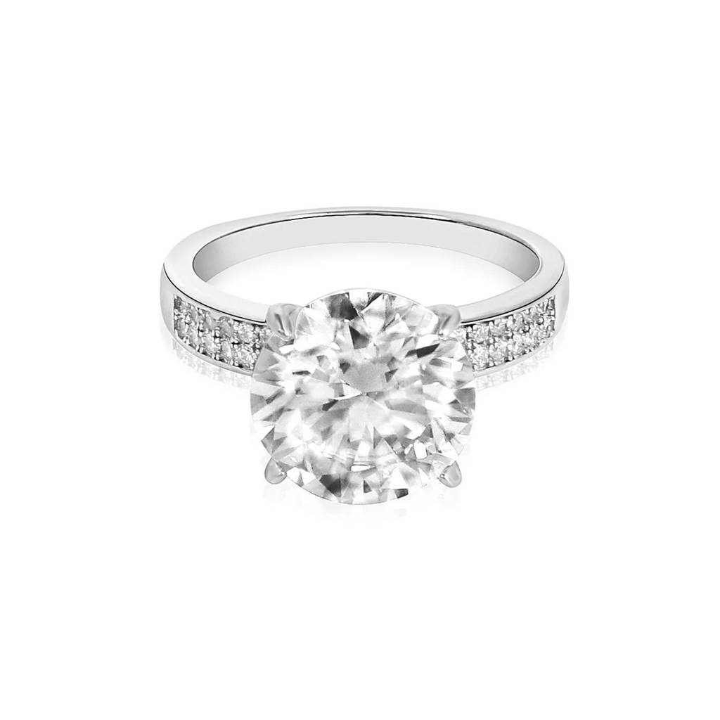 5Ct Carat Large Moissanite Diamond Solitaire Ring For Women : OCR-0004