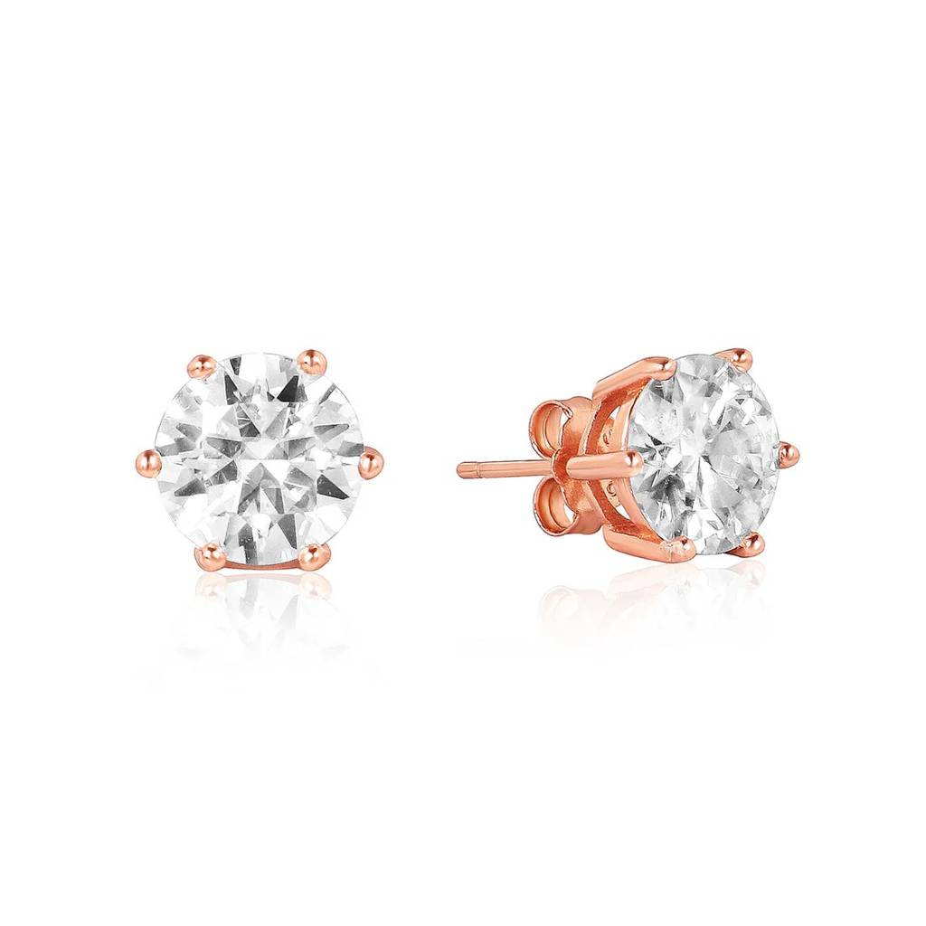 2 Ct Moissanite Big Stud Six Prong Earrings For Women : OCER-0003