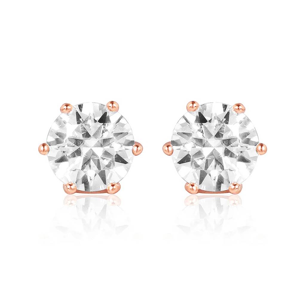 2 Ct Moissanite Big Stud Six Prong Earrings For Women : OCER-0003