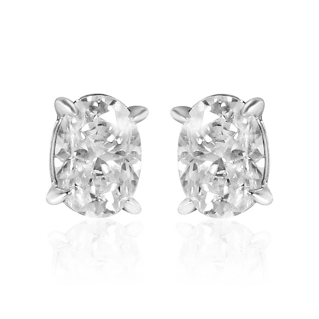 Sparkling 1Ct Oval Cut Moissanite Diamond Earring For Women Gift : OCER-0001
