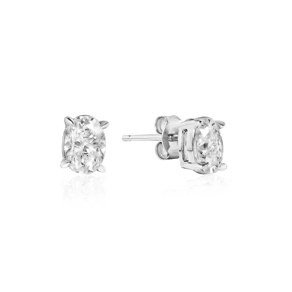 Sparkling 1Ct Oval Cut Moissanite Diamond Earring For Women Gift : OCER-0001