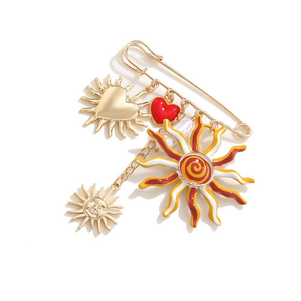 Sun Chaser Safety Pin Brooch : BRP21