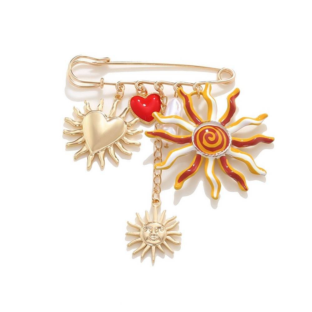 Sun Chaser Safety Pin Brooch : BRP21