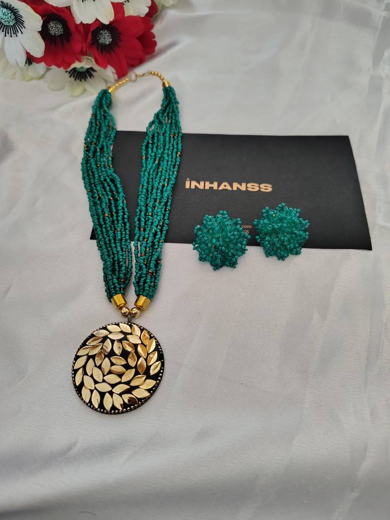 All-Day Statement Beaded Necklace Set : BDE-SEG-TBOL-NWE-006