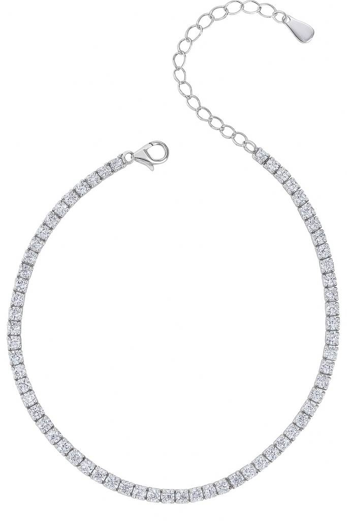 Eternal Diamond Tennis Silver Bracelet (Adjustable) : B041-ADJ