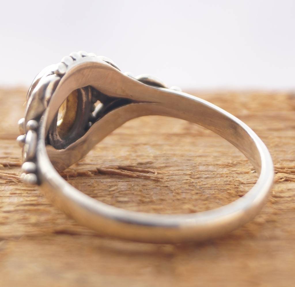925 Silver Citrine Ring Yellow Citrine Elegant Design, Timeless Sophistication, Perfect For Women And Girls : FU-0174