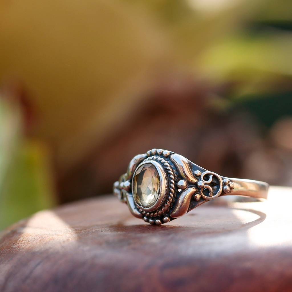 925 Silver Citrine Ring Yellow Citrine Elegant Design, Timeless Sophistication, Perfect For Women And Girls : FU-0174