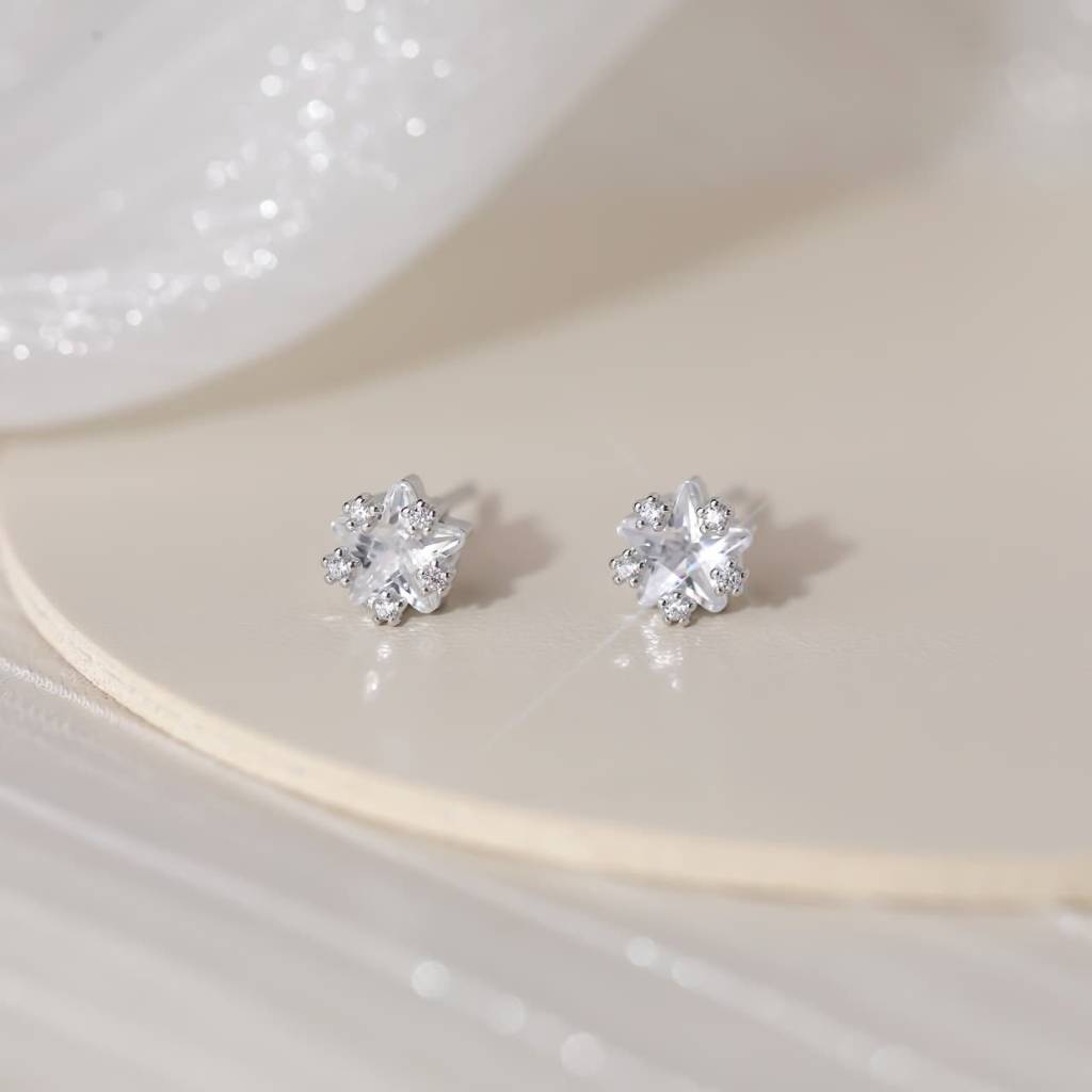 Starlight Spark Sterling Silver Stud Earring : BRDEE5724